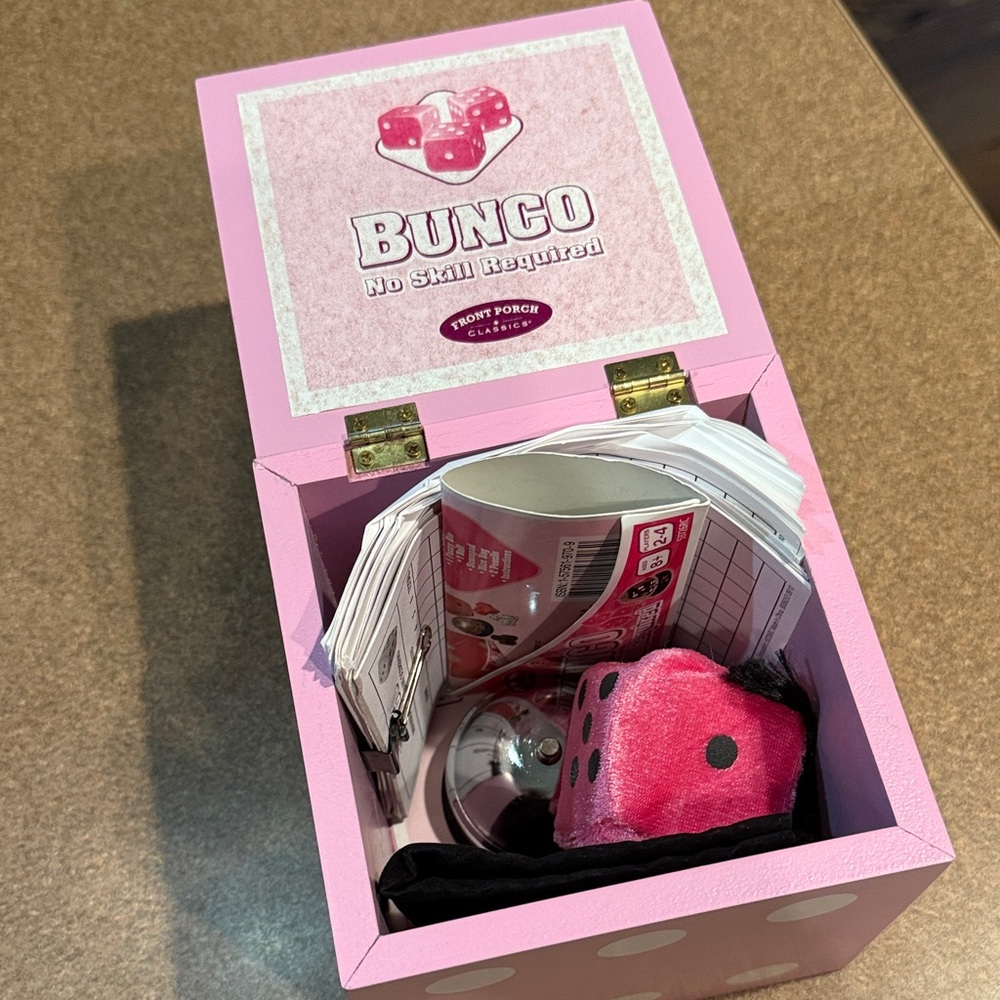 Pink Bunco Game Set with Dice